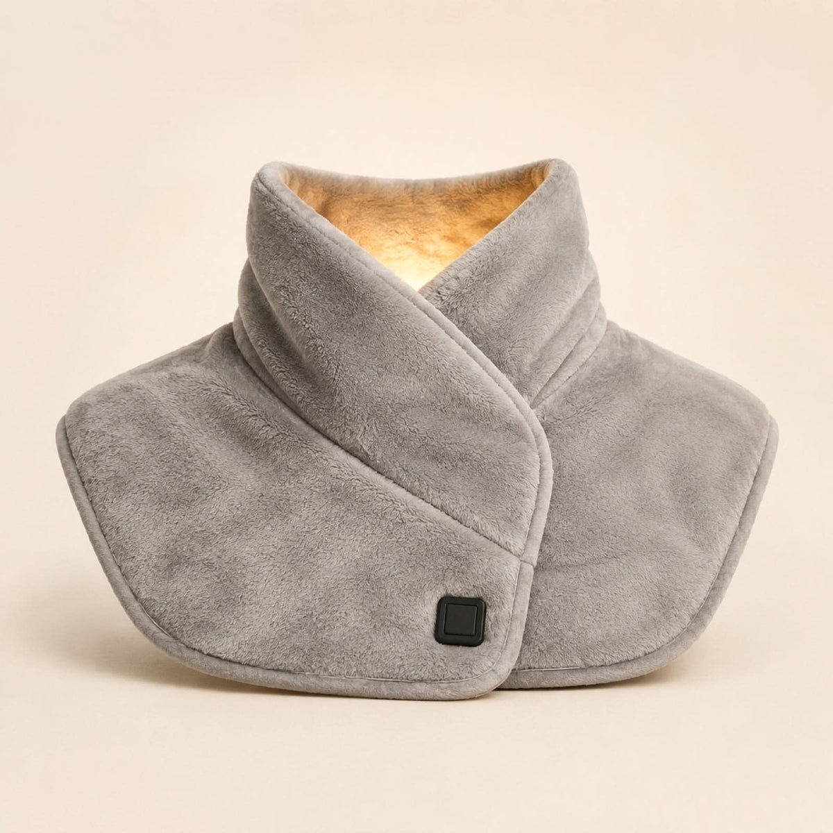 Grauer Plüsch-Wärme-Wrap mit Wärmeglühen