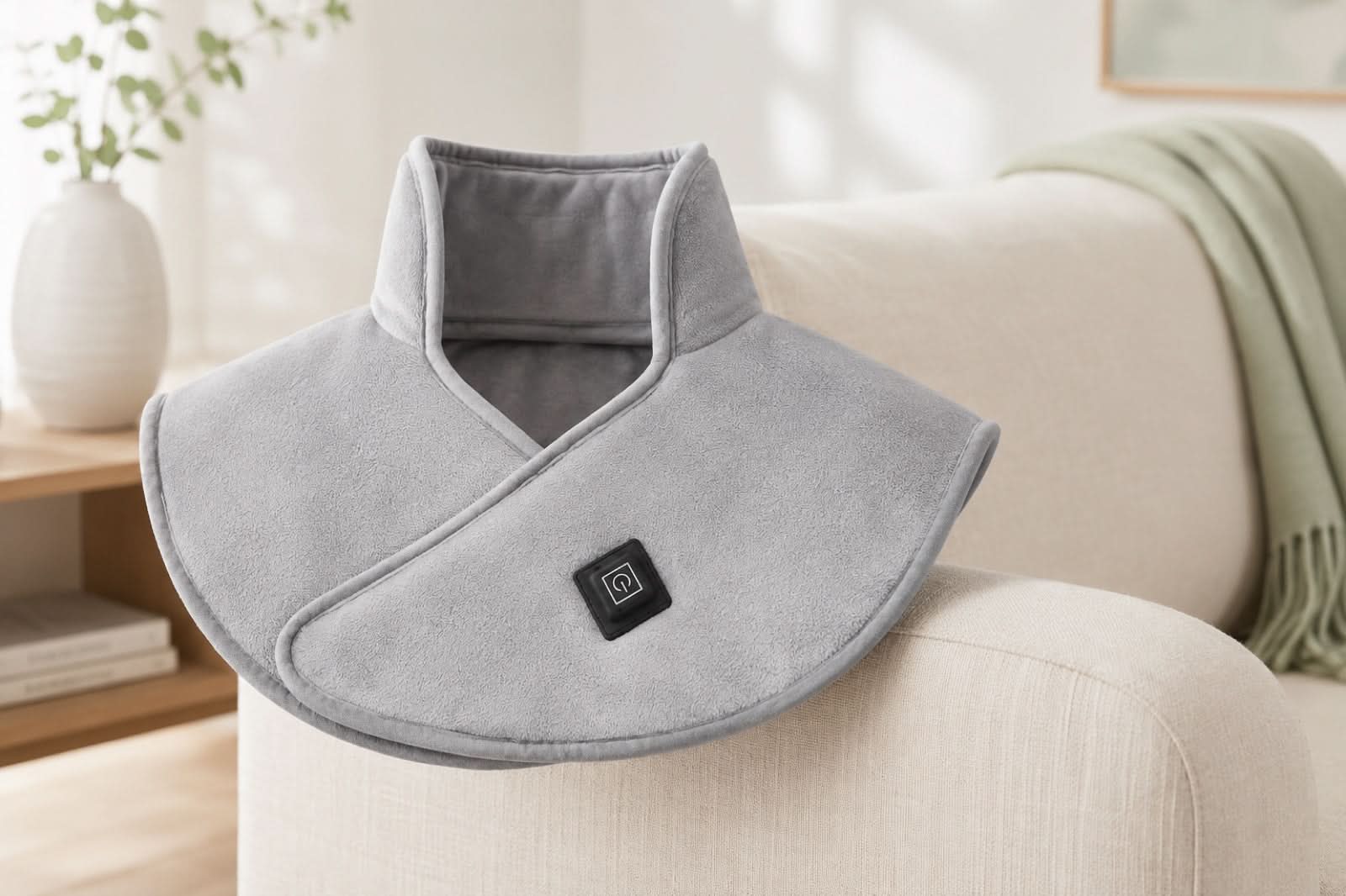 Wärme-Wrap über dem Sofa drapiert