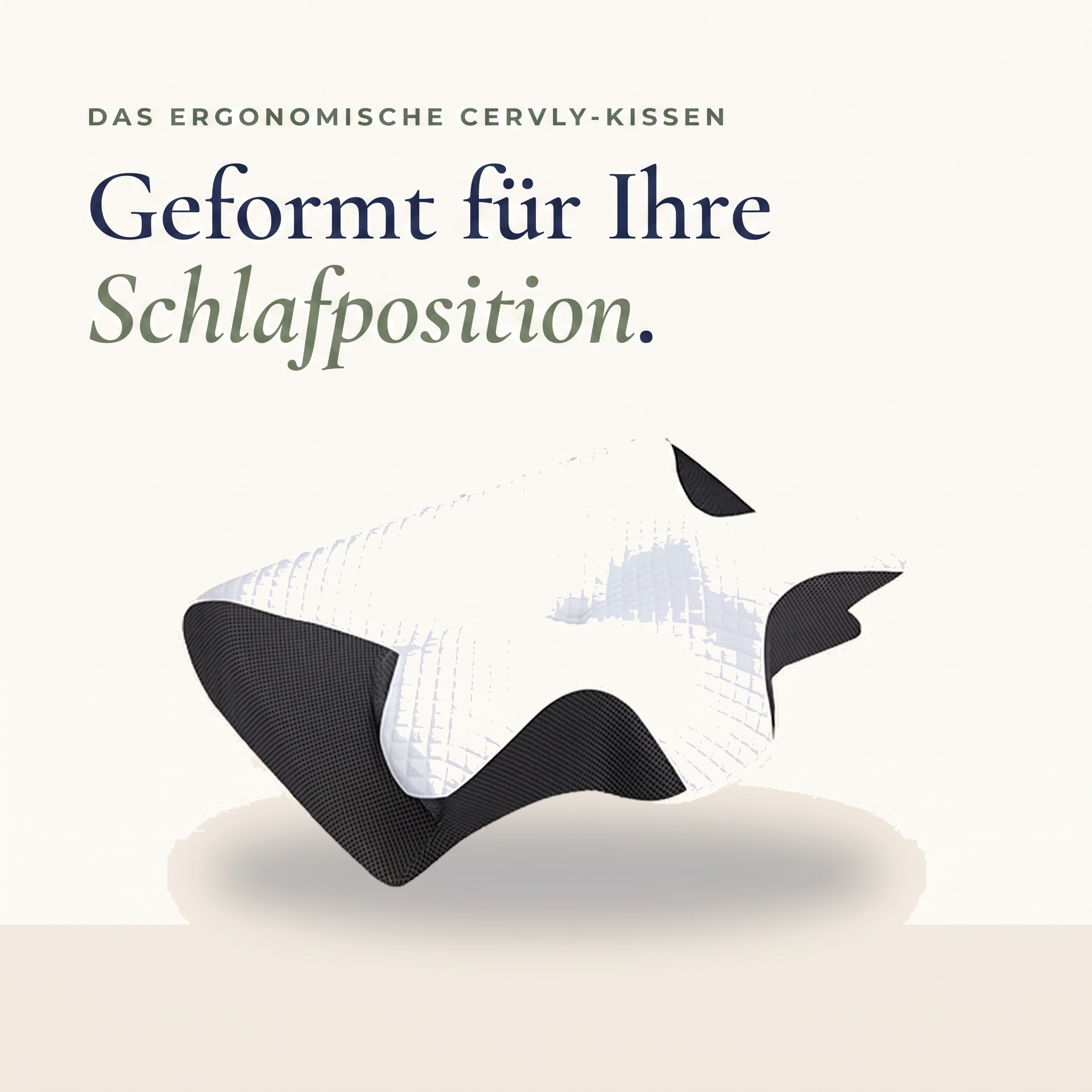 Cervly Ergonomisches Kissen – Geformt für Ihre Schlafposition